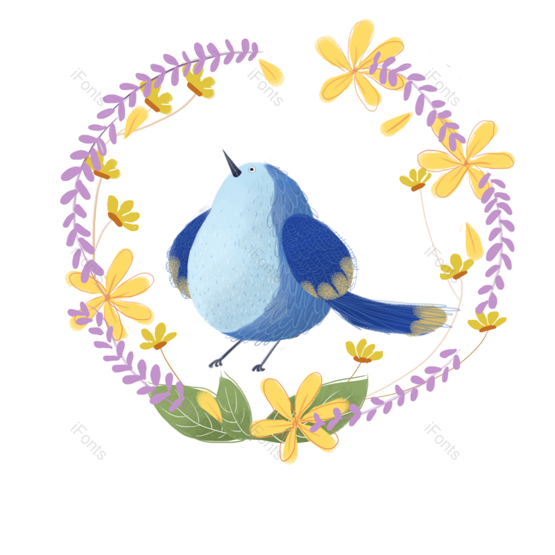 春季素材图片,插画手绘元素,春季PNG,动物免抠素材